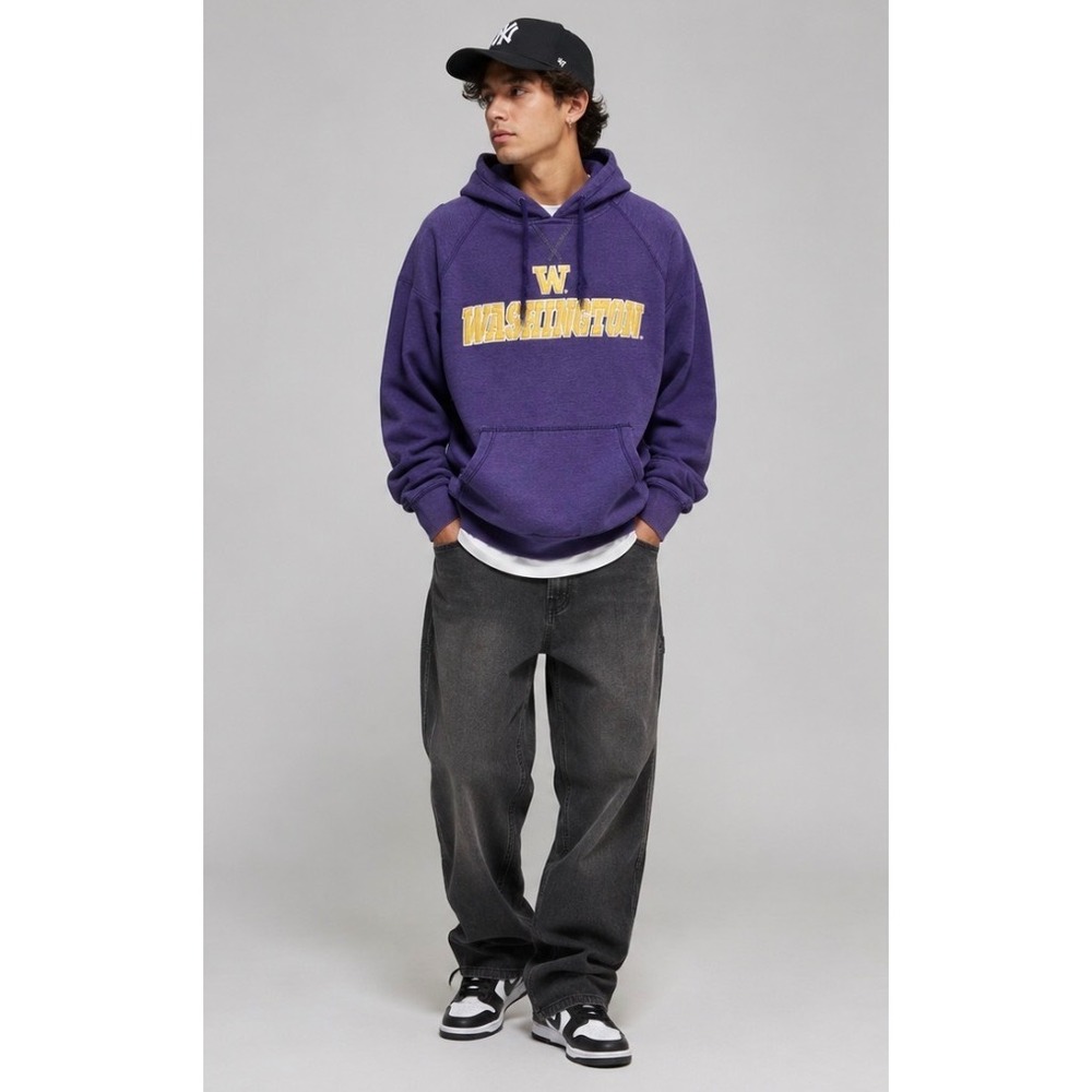 Champion Elite University of Washington Huskies Hoodie Purple Mens Large NCAA